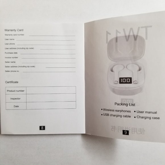 1141B Wireless Bluetooth 5.0 Earbuds Headset Mini in-Ear Noise Canceling Sport H - Picture 12 of 13